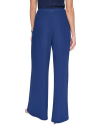 Halston Halston Wide Leg Pleated Pant