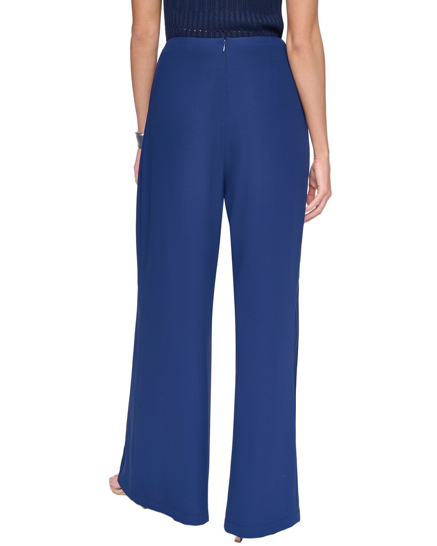 Halston Halston Wide Leg Pleated Pant