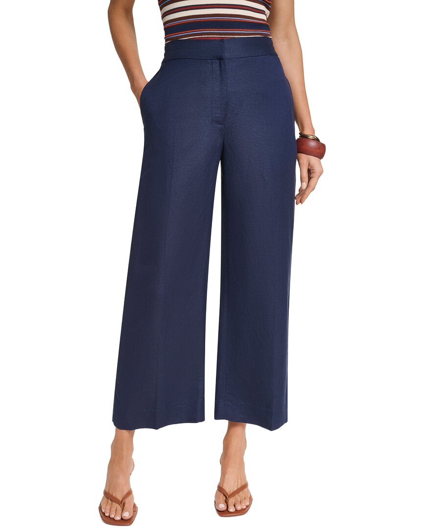 Halston Halston Linen-Blend Wide Leg Pant