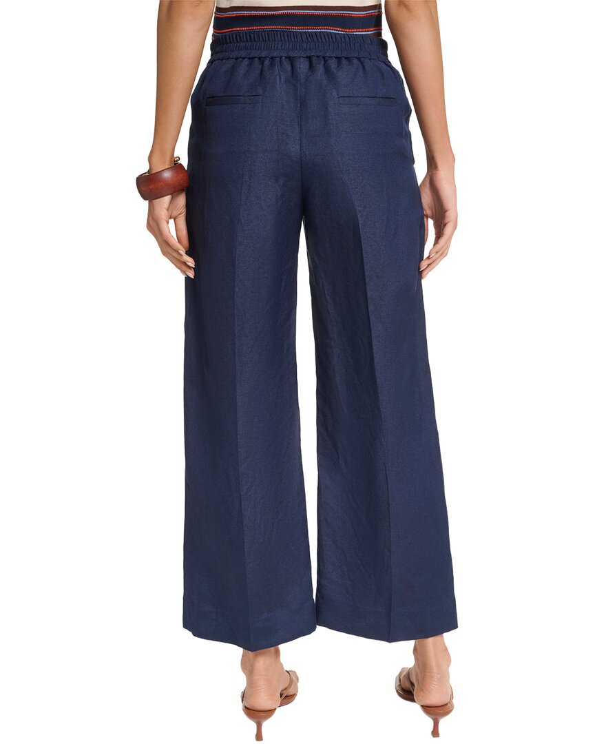Halston Halston Linen-Blend Wide Leg Pant