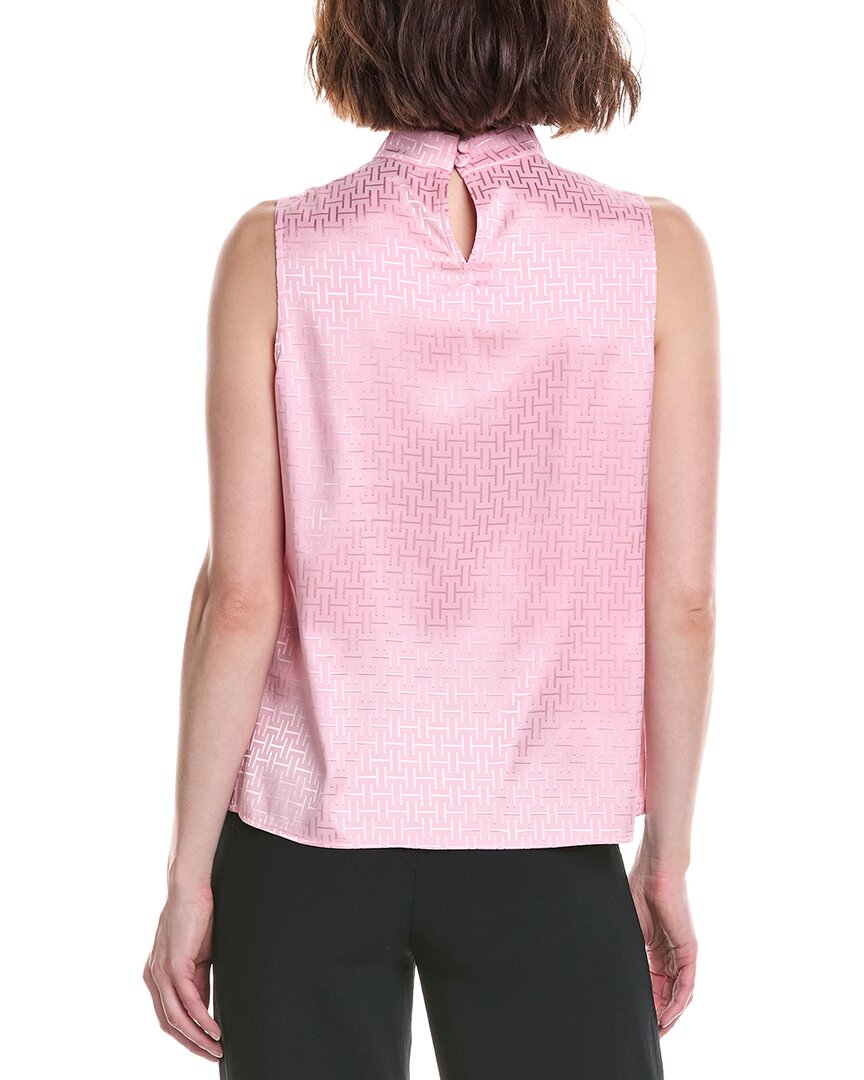 Halston Halston Sleeveless Cowl Neck Monogram Top