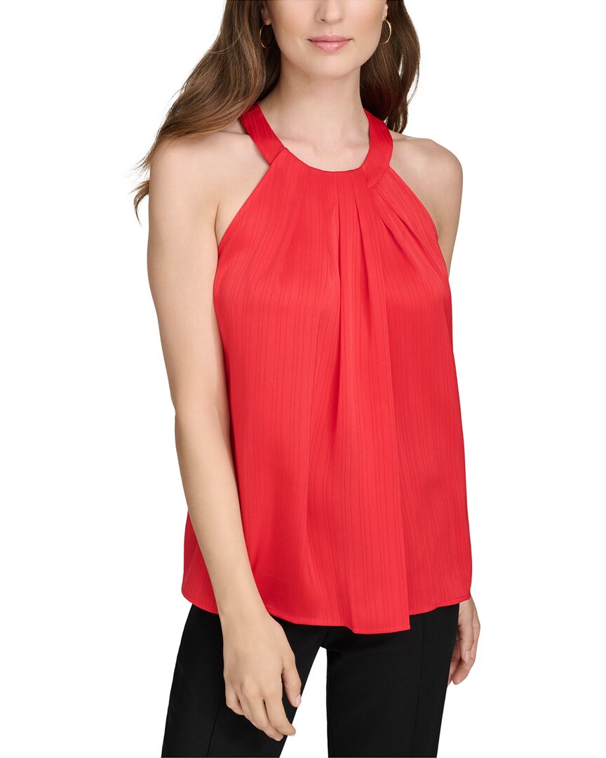Halston Halston Pleated Halter Top