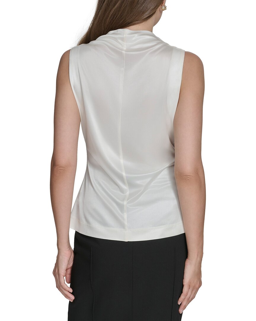 Halston Sleeveless Mock Neck Jersey Top