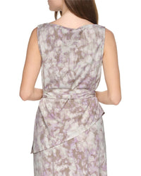 Halston Halston Printed Belted Tank Top