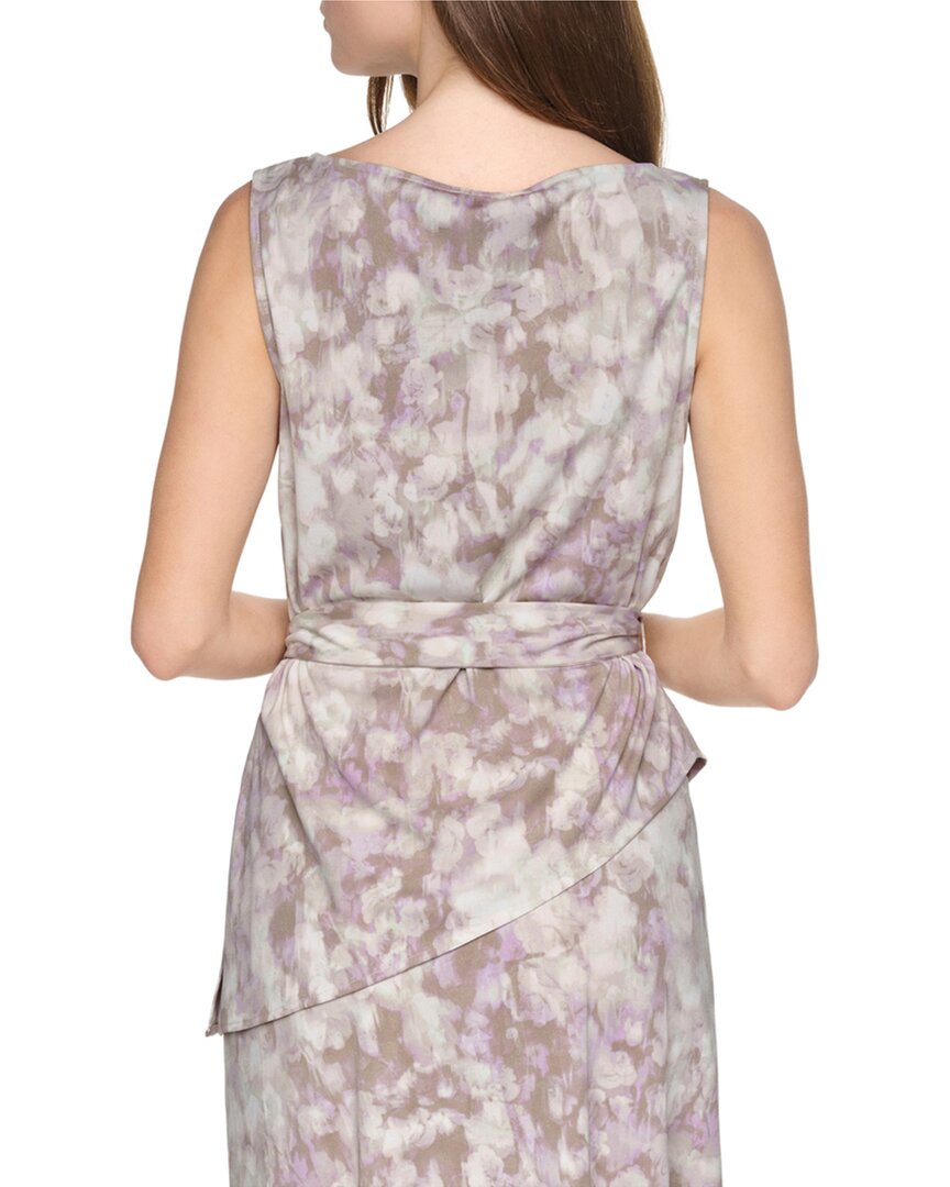 Halston Halston Printed Belted Tank Top