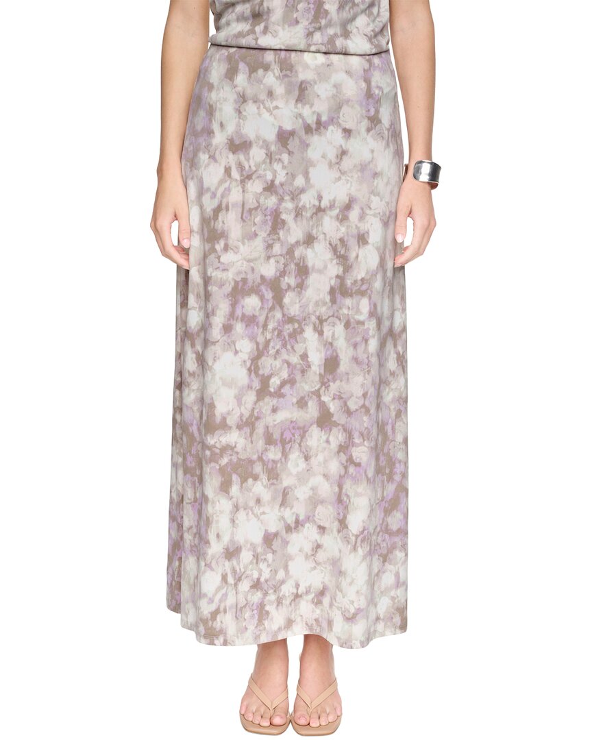 Halston Halston Printed Midi Skirt