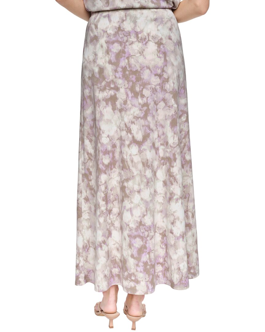 Halston Halston Printed Midi Skirt