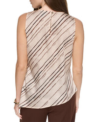 Halston Halston Sleeveless Printed Top