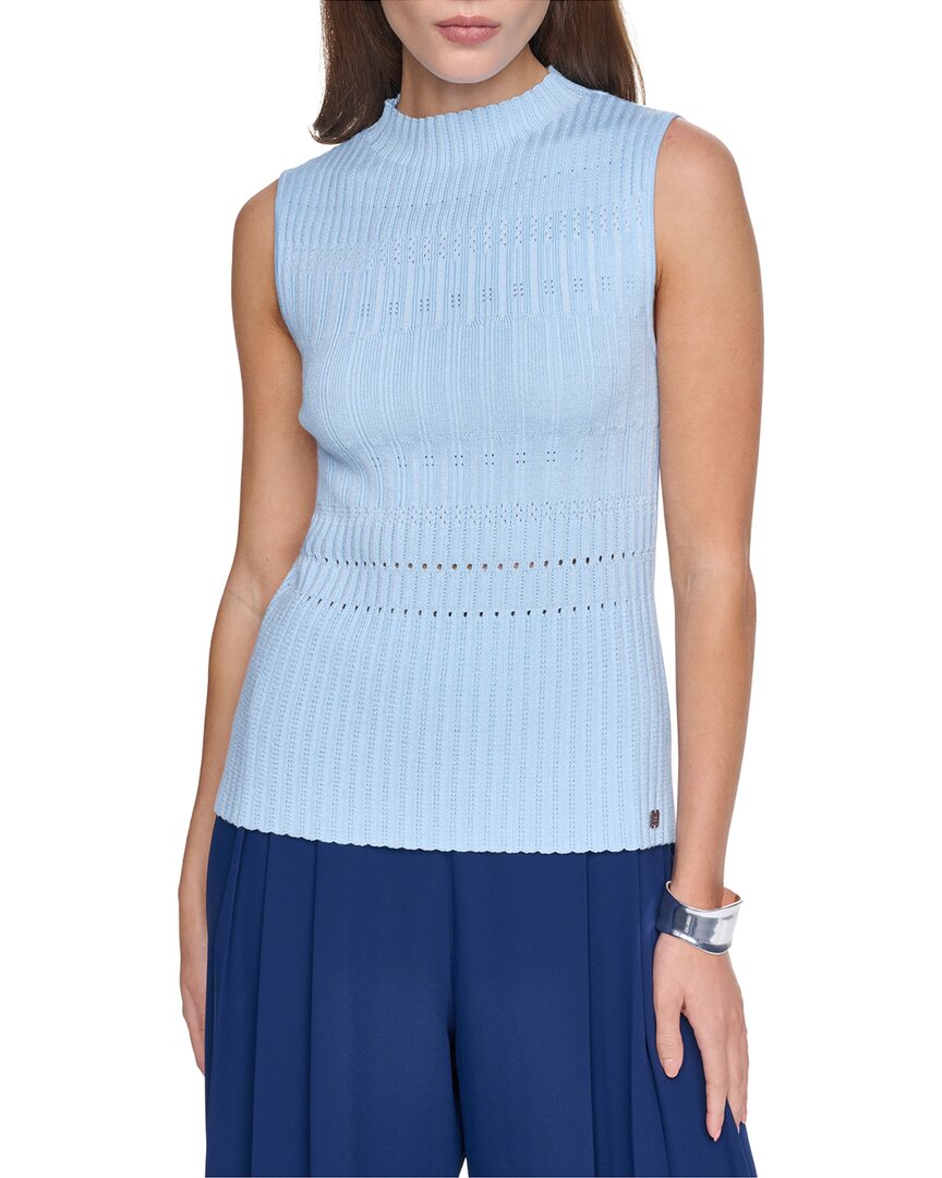 Halston Halston Sleeveless Mock Neck Sweater