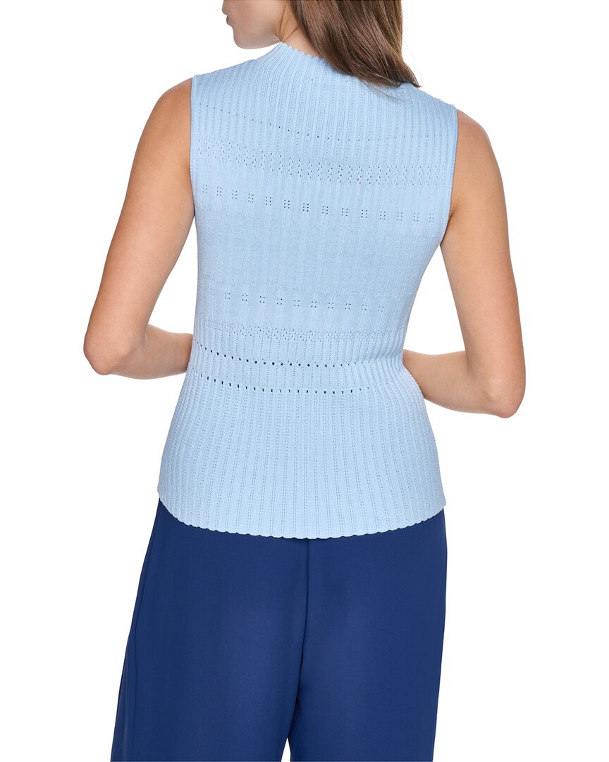 Halston Halston Sleeveless Mock Neck Sweater