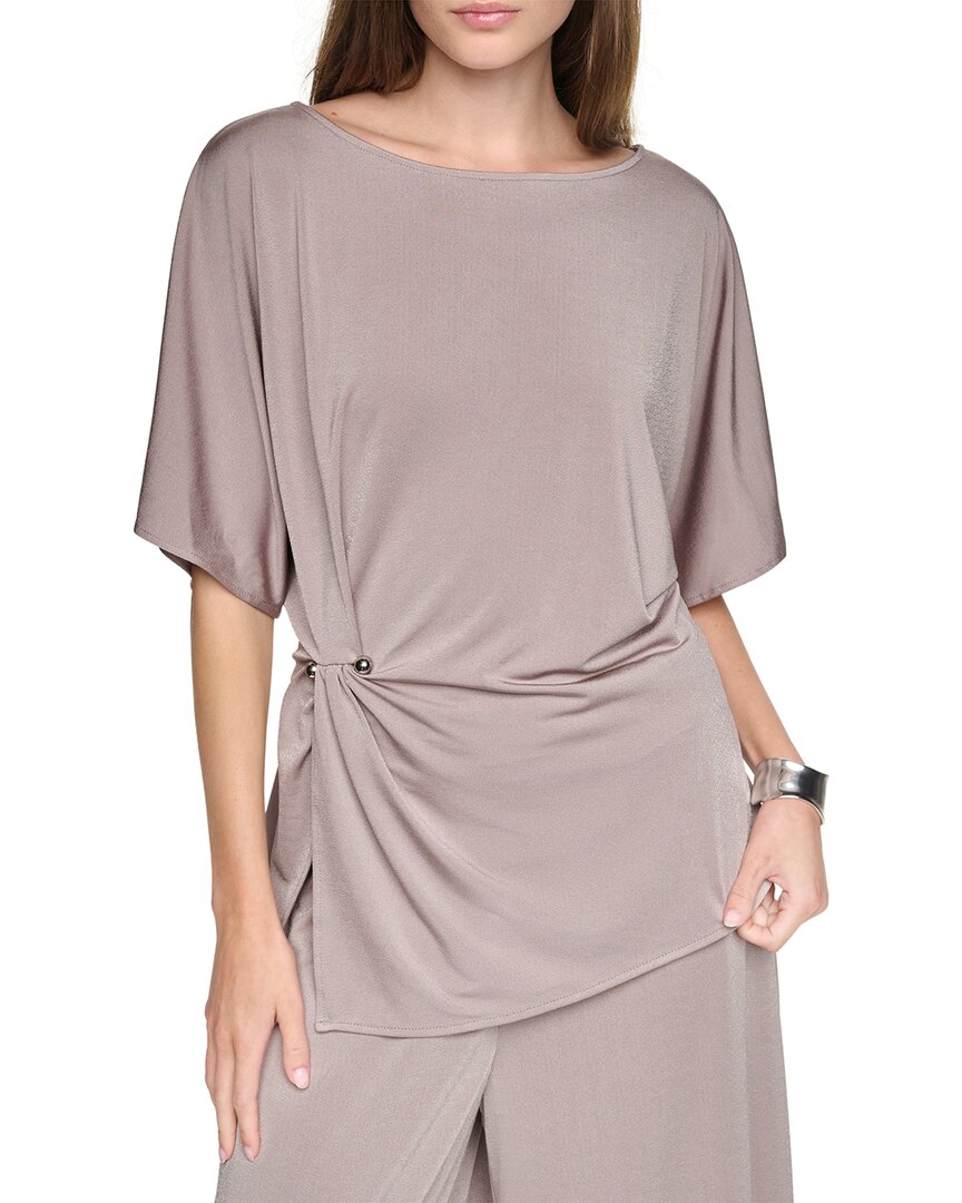 Halston Halston Short Sleeve Jersey Top