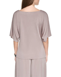 Halston Halston Short Sleeve Jersey Top