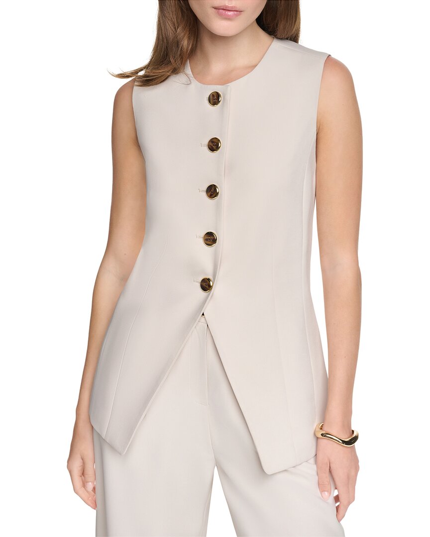 Halston Halston Button Up Vest Top