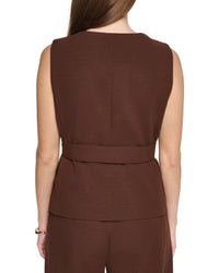 Halston Halston Vest Top Belt Top