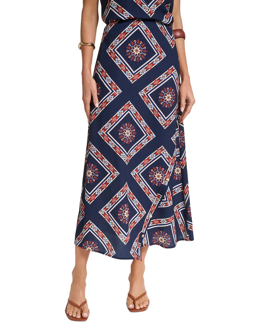 Halston Halston Scarf Print Skirt