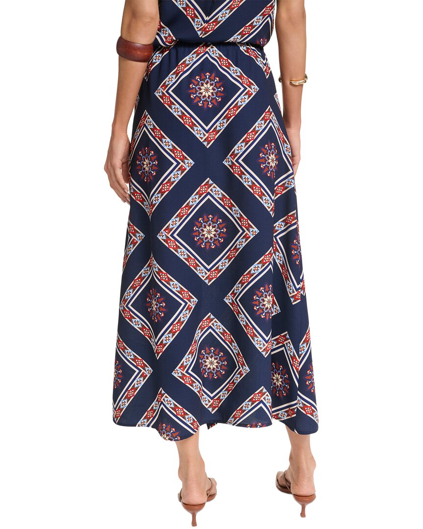 Halston Halston Scarf Print Skirt