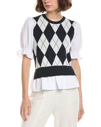 Nanette Nanette Lepore Nanette Nanette Lepore Mixed Media Top