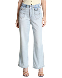 Avec Les Filles Avec Les Filles High Rise Patch Pkt Flare Jean