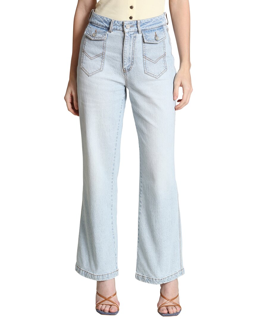 Avec Les Filles Avec Les Filles High Rise Patch Pkt Flare Jean