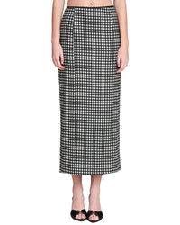 Avec Les Filles Avec Les Filles Slim Linen-Blend Maxi Skirt