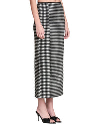 Avec Les Filles Avec Les Filles Slim Linen-Blend Maxi Skirt