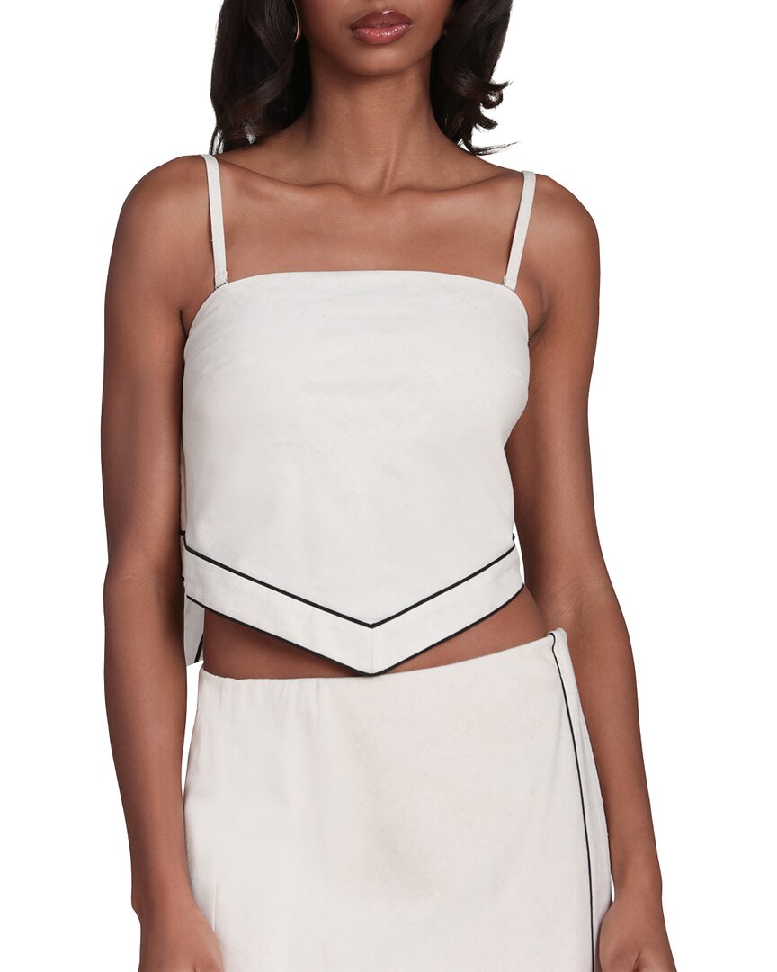 Avec Les Filles Avec Les Filles Linen-Blend Scarf Top