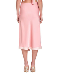 Avec Les Filles Avec Les Filles Asymmetrical Faux Wrap Midi Skirt