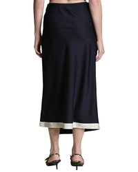 Avec Les Filles Avec Les Filles Asymmetrical Faux Wrap Midi Skirt