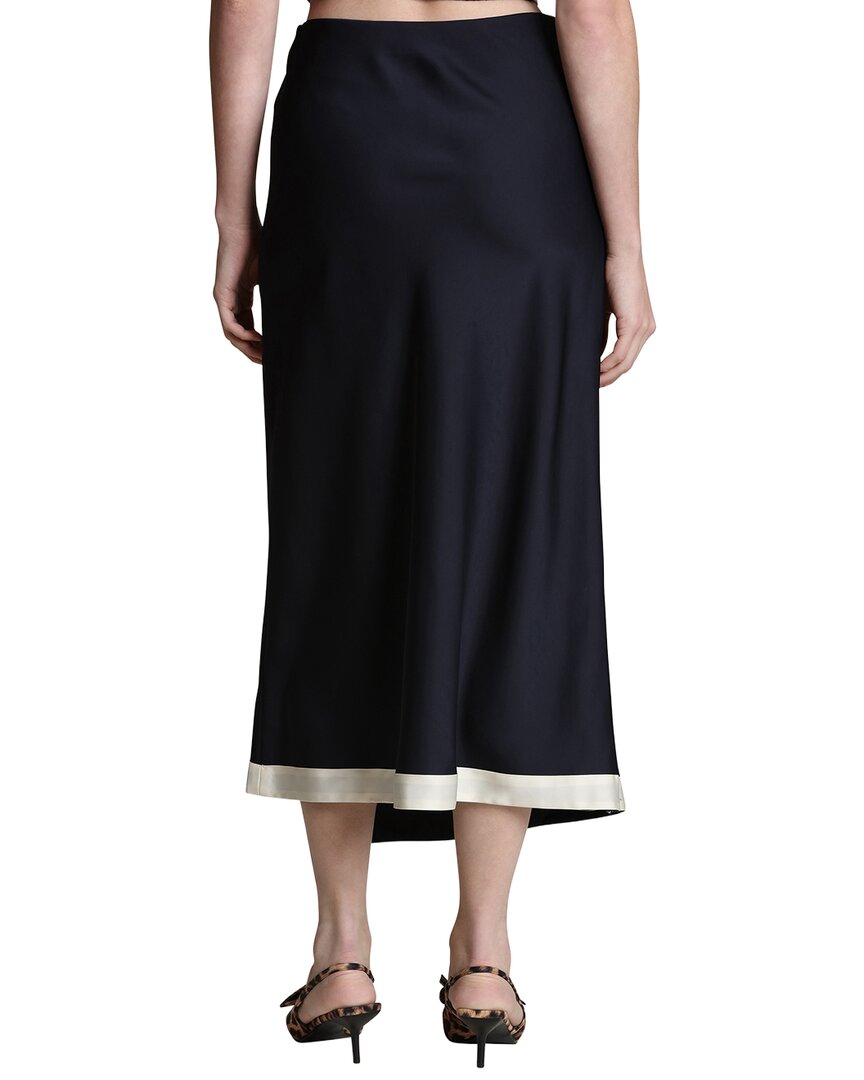 Avec Les Filles Avec Les Filles Asymmetrical Faux Wrap Midi Skirt
