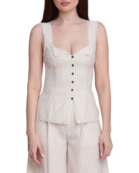 Avec Les Filles Avec Les Filles Cutaway Vest Top