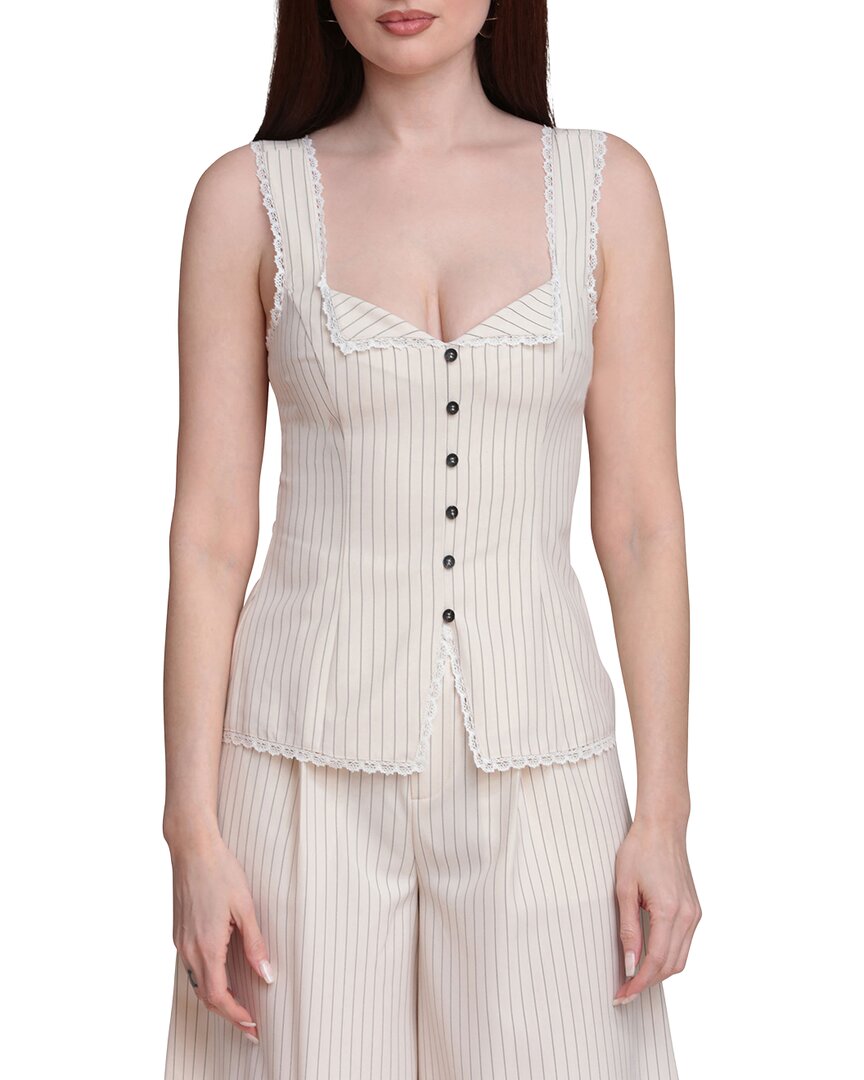 Avec Les Filles Avec Les Filles Cutaway Vest Top