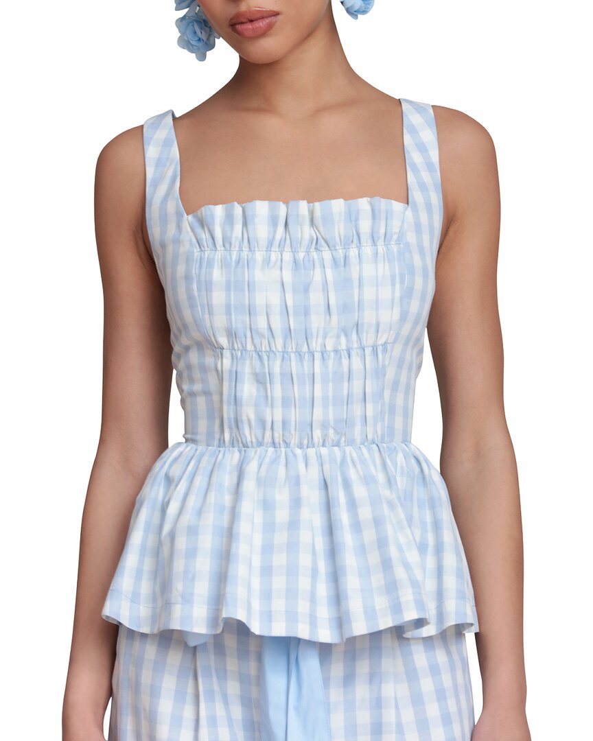 Avec Les Filles Avec Les Filles Smocked Detail Peplum Top