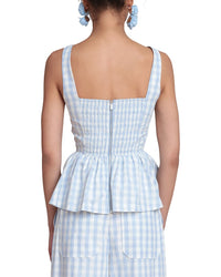 Avec Les Filles Avec Les Filles Smocked Detail Peplum Top