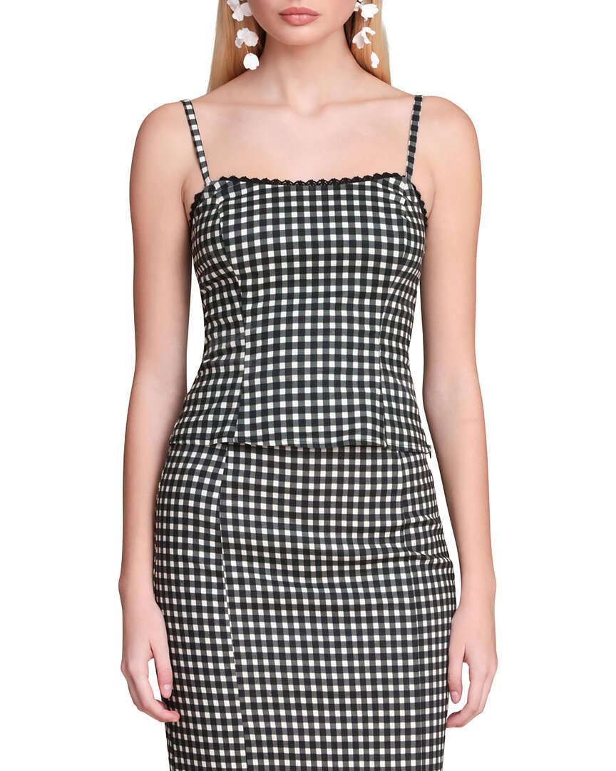 Avec Les Filles Avec Les Filles Peplum Linen-Blend Tank Top