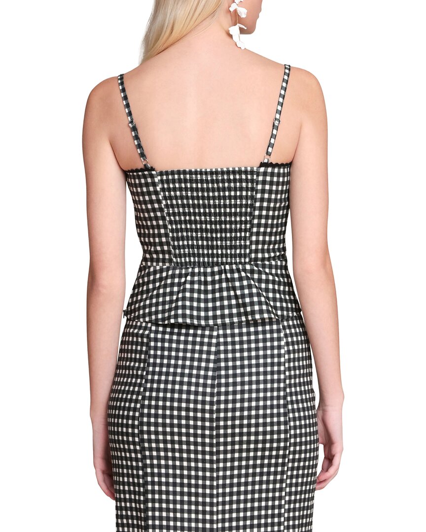 Avec Les Filles Avec Les Filles Peplum Linen-Blend Tank Top