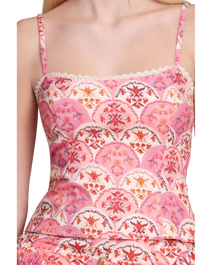 Avec Les Filles Avec Les Filles Peplum Linen-Blend Tank Top