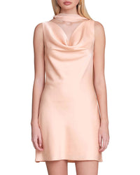Avec Les Filles Avec Les Filles Cowl Neck Mini Dress