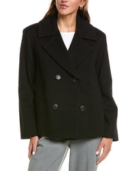 FLEURETTE Fleurette Cropped Wool Peacoat