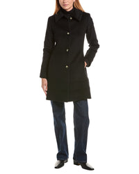 FLEURETTE Fleurette Fit & Flare Wool-Blend Coat