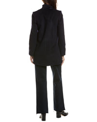 FLEURETTE Fleurette Stand Collar Wool-Blend Car Coat