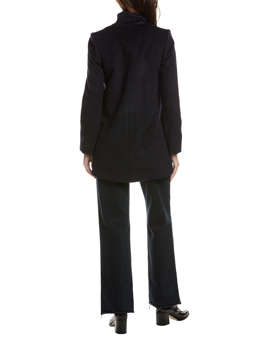 FLEURETTE Fleurette Stand Collar Wool-Blend Car Coat