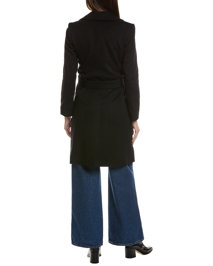 FLEURETTE Fleurette Notch Collar Wool Wrap Coat