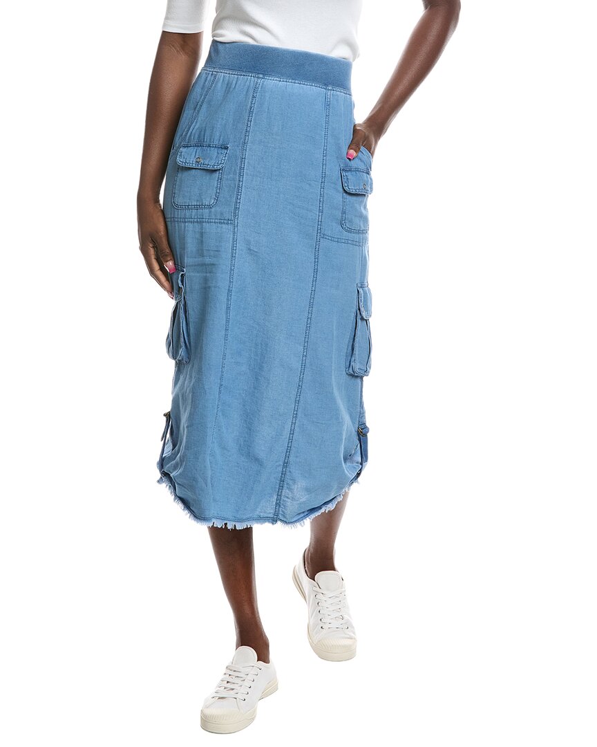 Xcvi Chesney Linen-Blend Midi Skirt