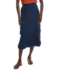 XCVI Xcvi Chesney Linen-Blend Midi Skirt