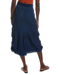 XCVI Xcvi Chesney Linen-Blend Midi Skirt