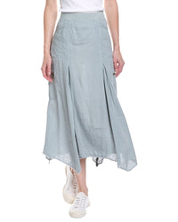 XCVI Xcvi Doak Linen-Blend Midi Skirt