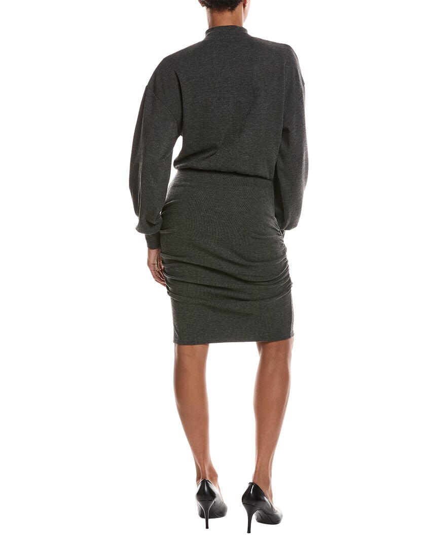 susana monaco Susana Monaco Fleece Mock Gathered Mini Dress