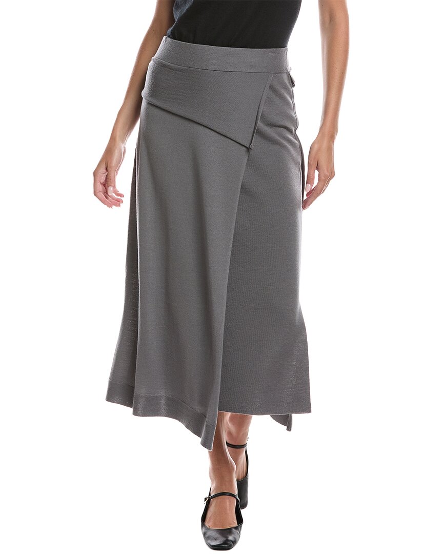Lafayette 148 New York Lafayette 148 New York Knit Wool Pull-On Wrap Skirt