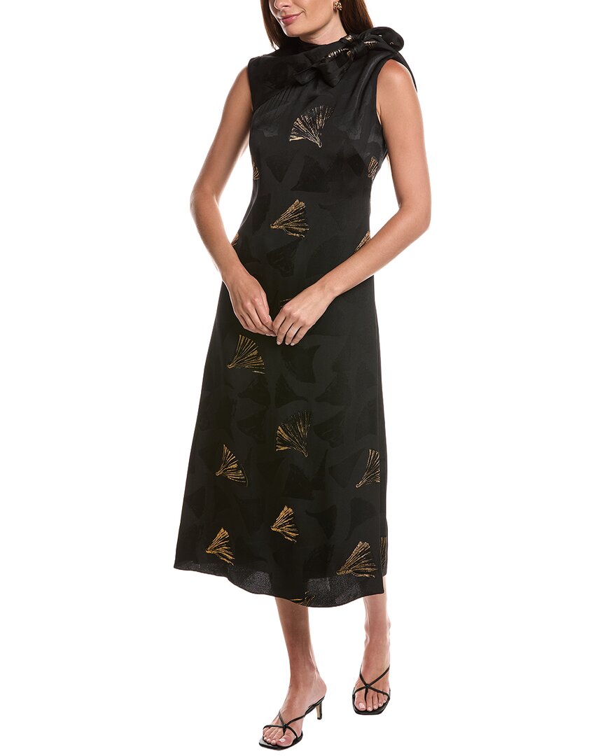 Lafayette 148 New York Lafayette 148 New York Tie-Neck Maxi Dress