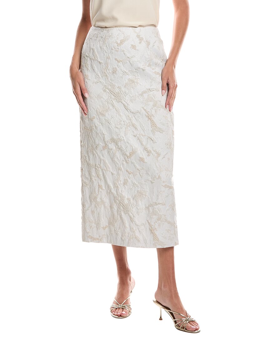 Lafayette 148 New York Lafayette 148 New York Silk-Blend Straight Midi Skirt